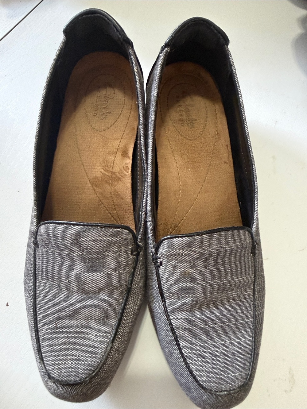 Clark’s Women’s Gray Slip-On Loafers - Casual Comfort